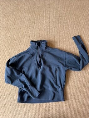 Old Navy Black Hooded Half-Zip Sweatshirt